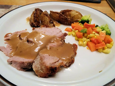 Pork and Roast Potatoes at oldfatguy.ca