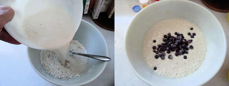 Sourdough Oatmeal Blueberry Pancakes 2