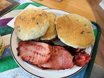 Sourdough Oatmeal Blueberry Pancakes 4
